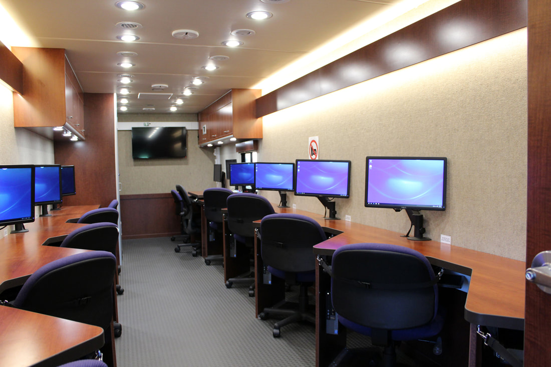 Mobile Career Center computer lab.